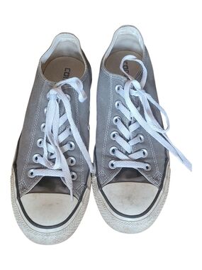 Converse Low-Top Canvas Sneakers in Grey and White
